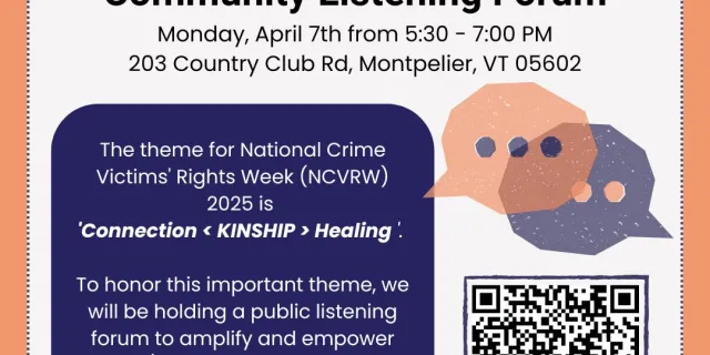 Graphic of NCVRW Listening Forum Flyer